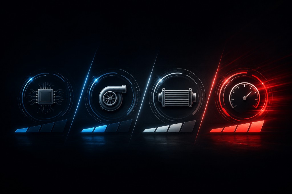 Stage 1 bis Stage 4 Tuning – Chip, Turbo, Intercooler, Max Stage